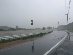 台風通過後